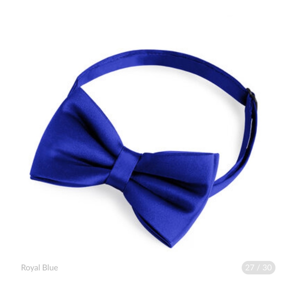 Mens Charmeuse Bow Tie - to perfectly match the dress previously-royal blue